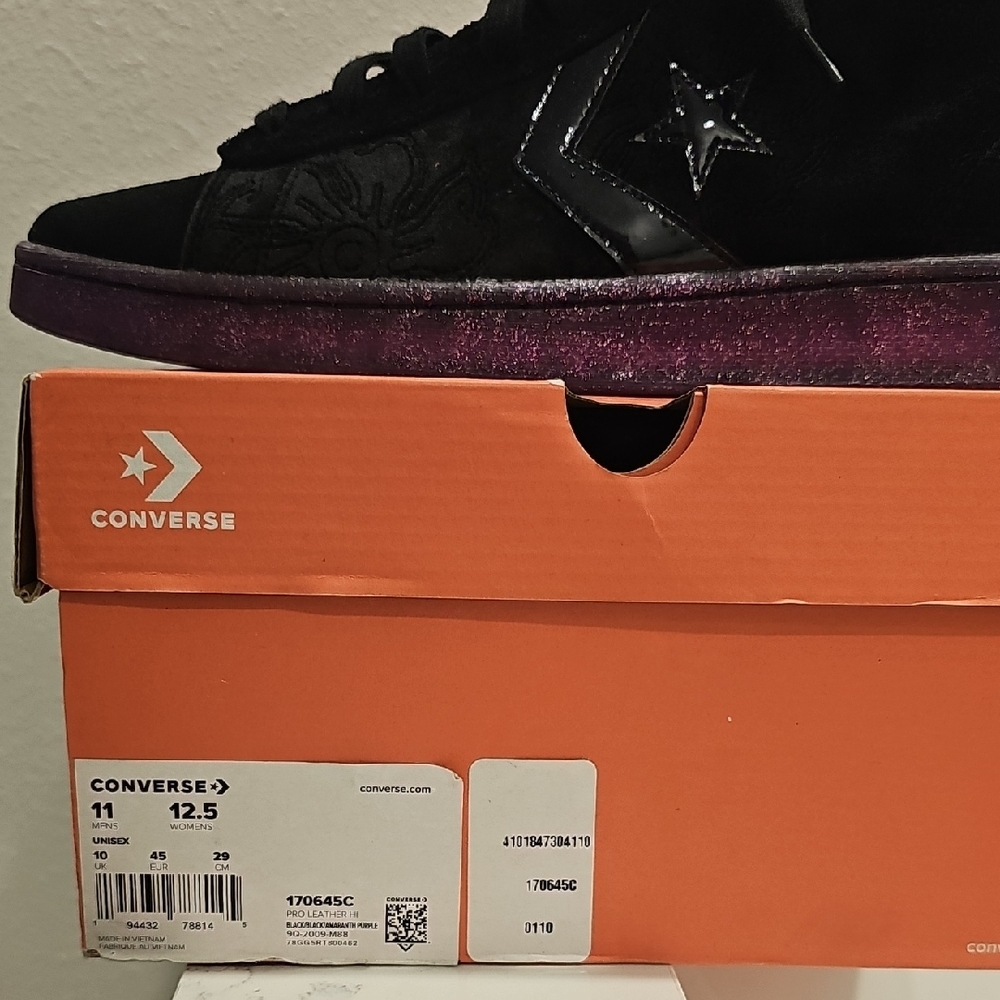 Converse Black and Purple Star Sneakers